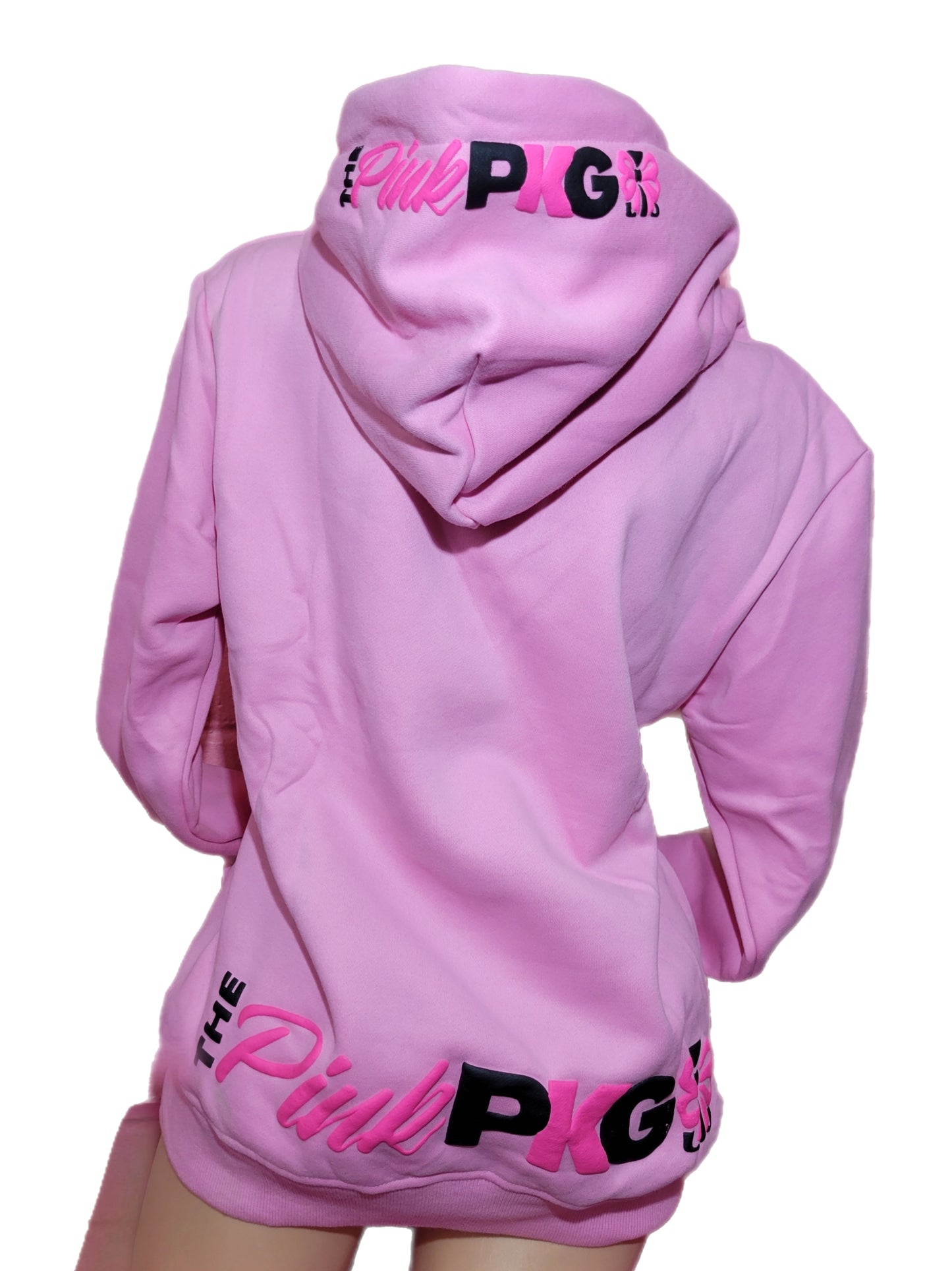 Pink Puff Letter Hoodie