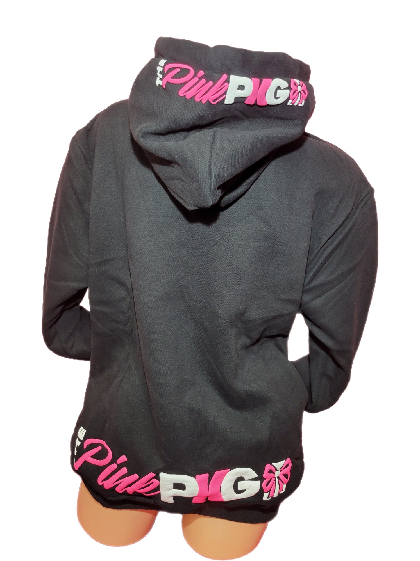 Black Puff Letter Hoodie