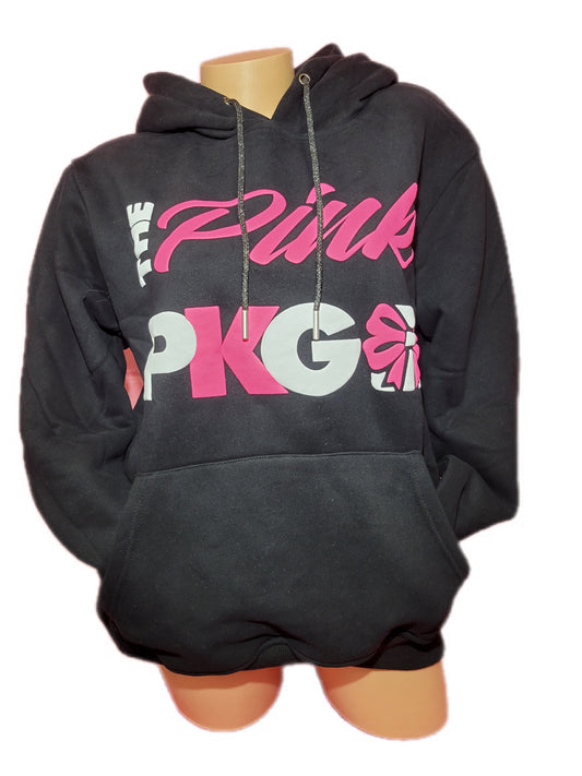 Black Puff Letter Hoodie