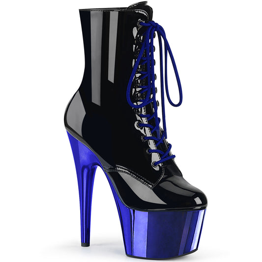 Pleaser Blue Chrome Boot