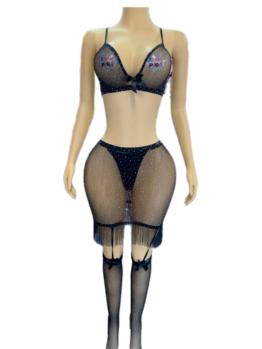 Two Piece Sexy Frilly Skirt