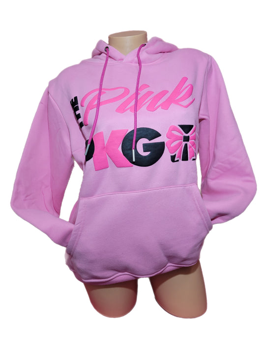 Pink Puff Letter Hoodie