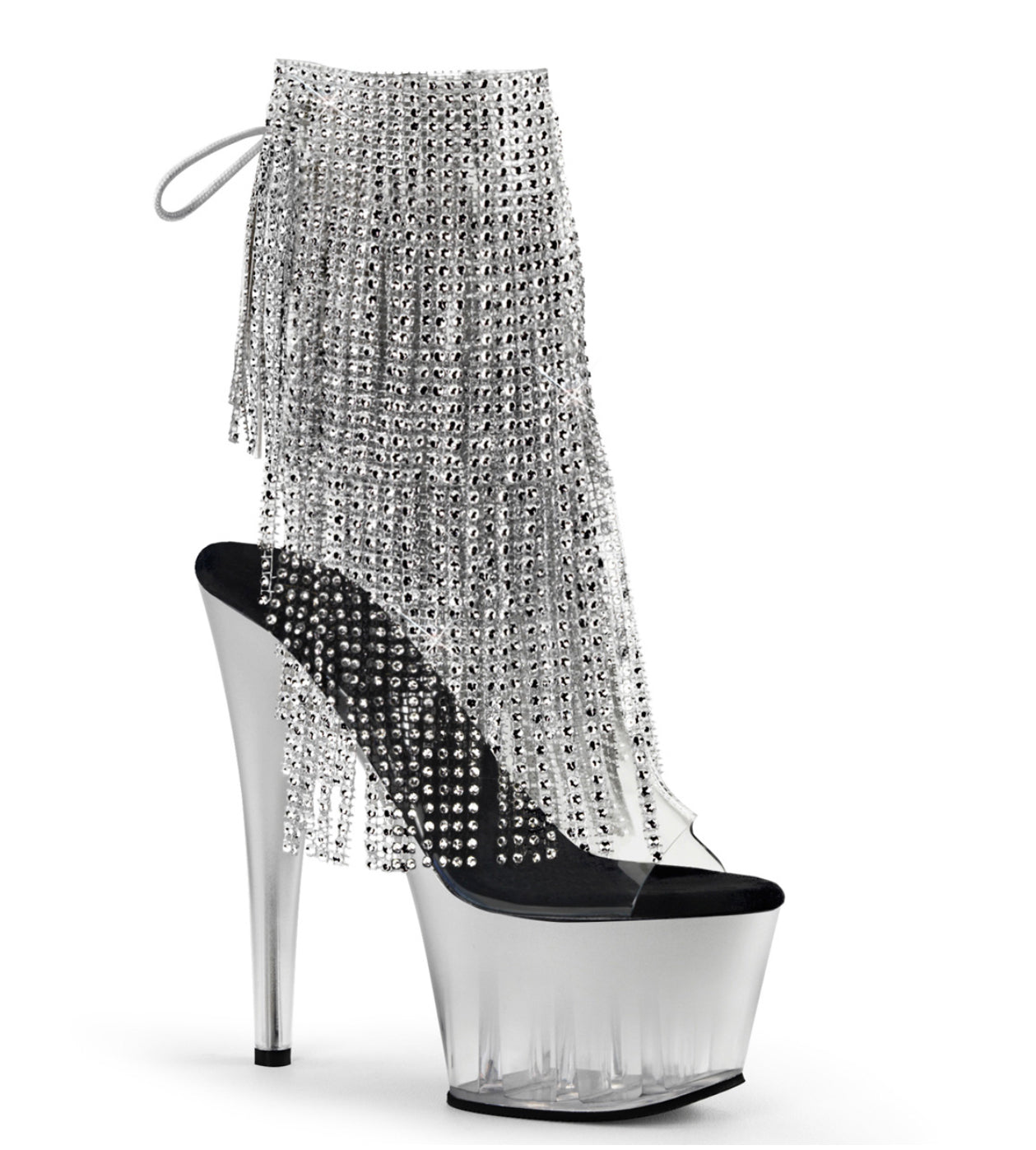 Pleaser Silver Tassel